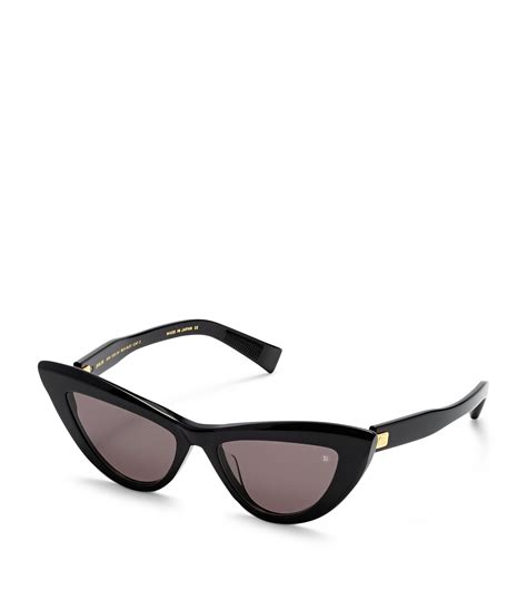 balmain 59mm cats eye sunglasses black|Jolie cat.